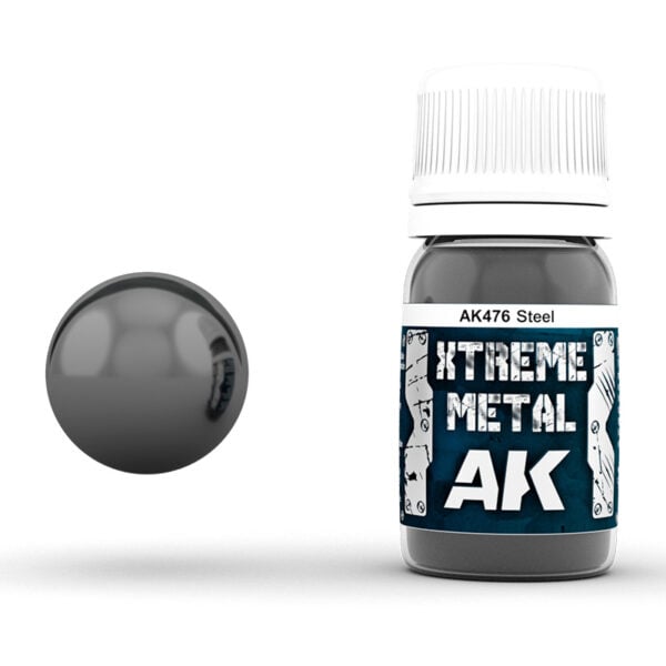 Xtreme Metal Steel Paint AK Interactive AKI 476 Swatch