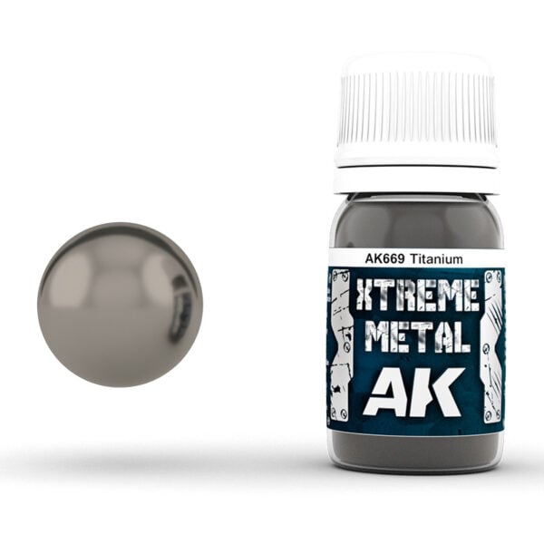 Xtreme Metal Titanium Paint AK Interactive AKI 669 Swatch