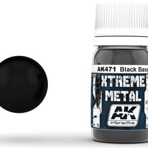 Xtreme Metal Paint Black Base AK Interactive AKI 471