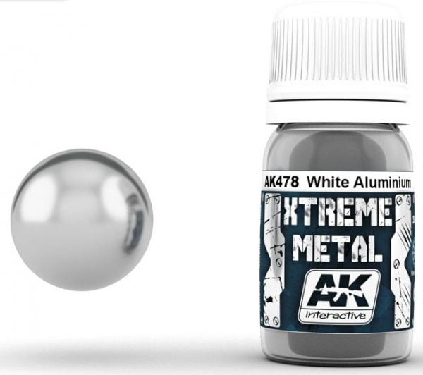 Xtreme Métal Blanc Aluminium Peinture AK Interactive AKI 478