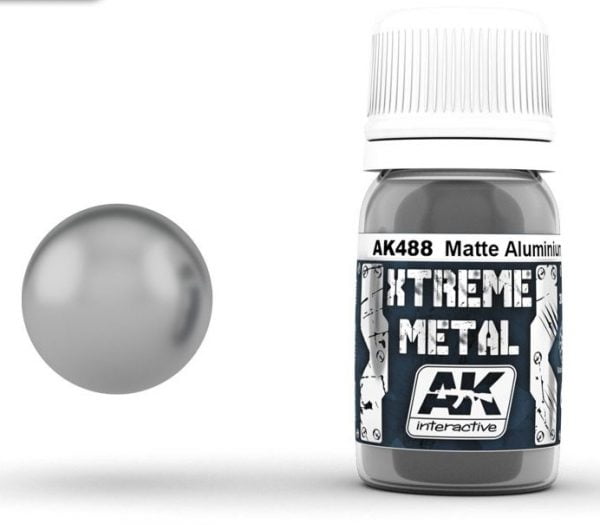 Xtreme Metal Matte Aluminium Paint AK Interactive AKI 488