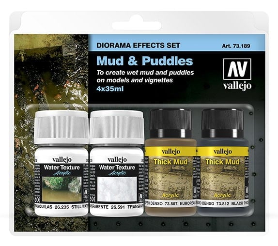 Vallejo Mud and Puddles Diorama Effects Set 73189