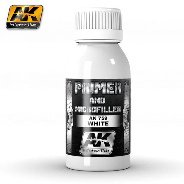 White Primer and Microfiller by AK Interactive AKI 759