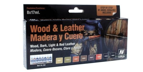 Vallejo Wood and Leather Paint Set 70182