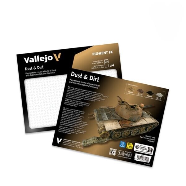 Vallejo Dust and Dirt Pigment FX Set 73190 Instructions