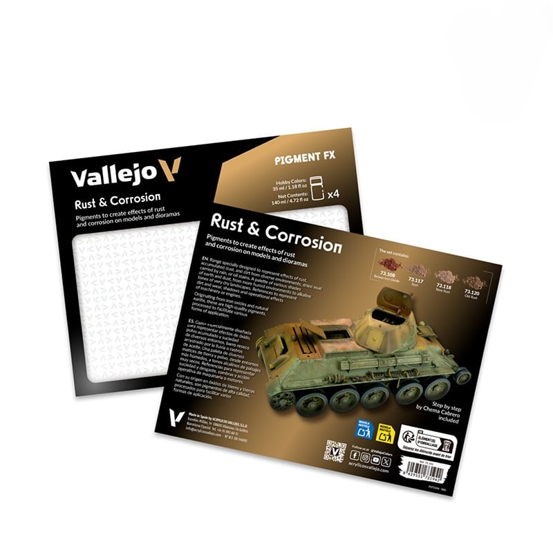 Vallejo Rust and Corrosion Pigment FX Set 73194 Instructions