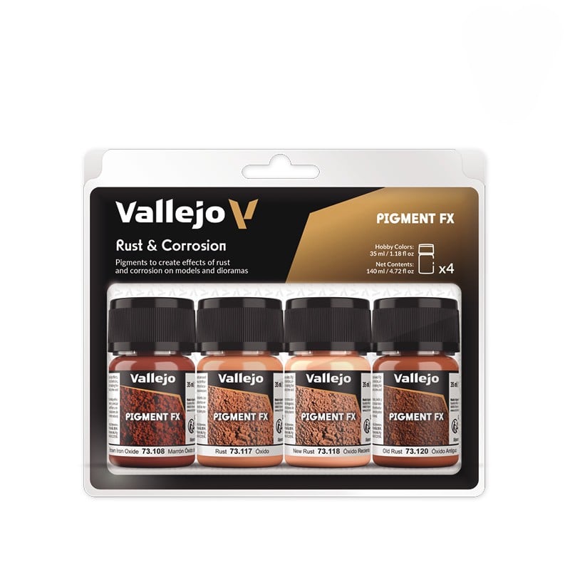 Vallejo Rust and Corrosion Pigment FX Set 73194