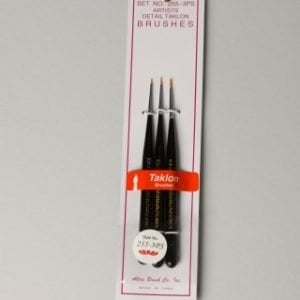 Atlas 3 Piece Taklon Detail Mini Brush Set 5-0 10-0 20-0 255-3PS