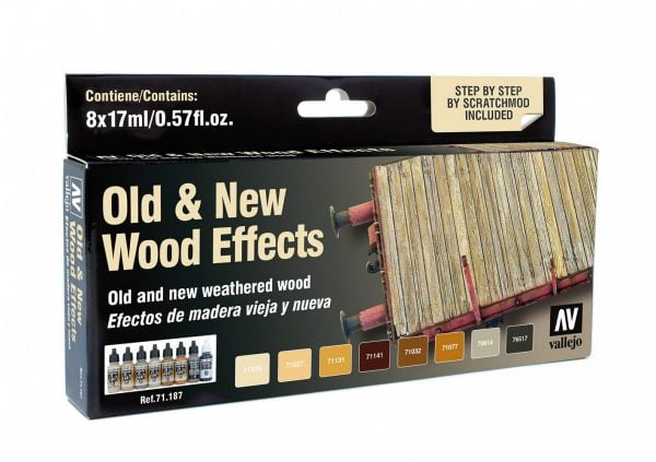 Vallejo Old and New Wood Effects Paint Set 71187
