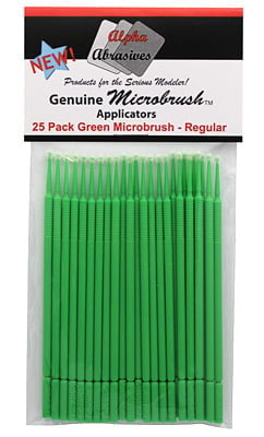 Microbrushes Regular Green 25 Pack by Alpha Abrasives ALB 1302