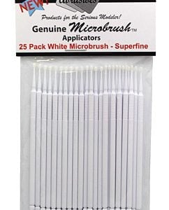 Microbrushes SuperFine White 25 Pack by Alpha Abrasives ALB 1303