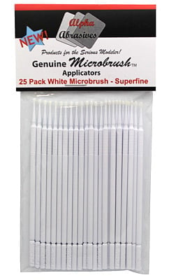 Microbrushes SuperFine White 25 Pack by Alpha Abrasives ALB 1303