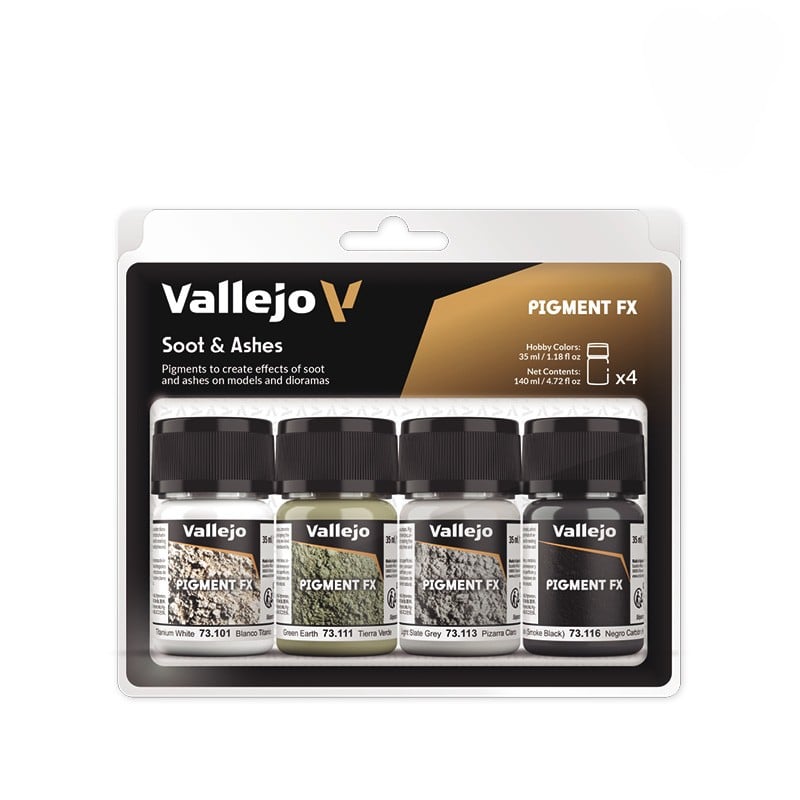 Vallejo Soot and Ashes Pigment FX Set 73193