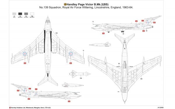 Layout A Airfix Handley Page Victor B-2 A12008