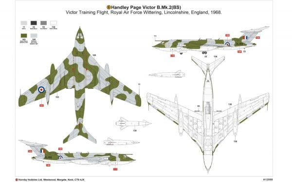 Layout B Airfix Handley Page Victor B-2 A12008