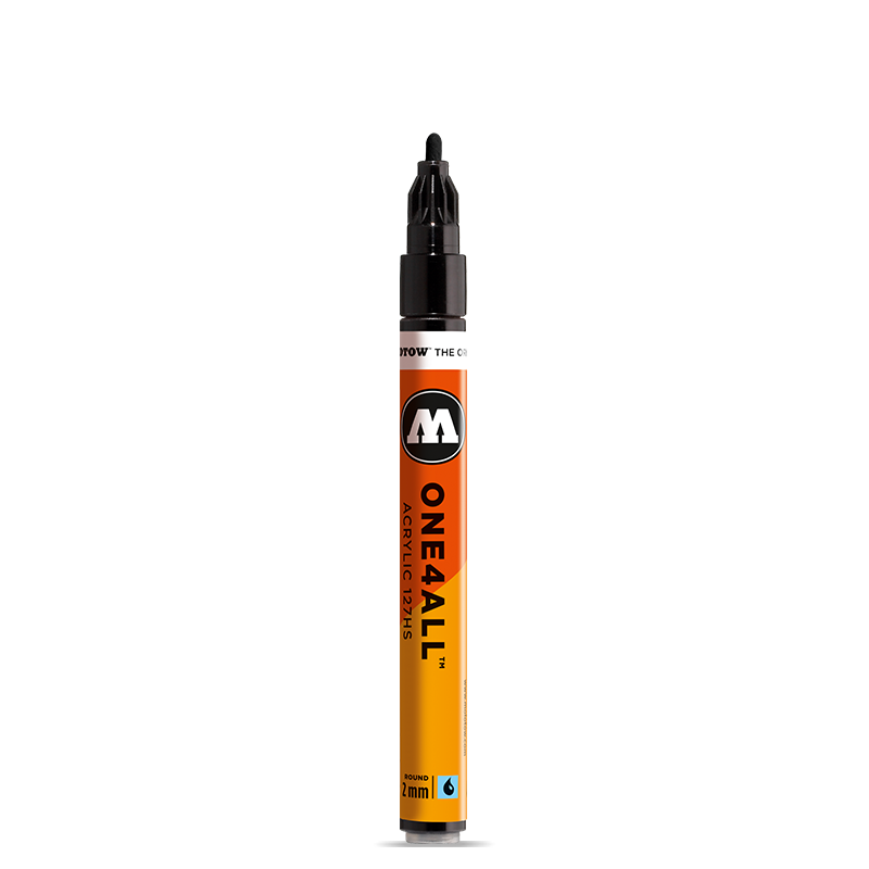 MOLOTOW 2mm Metallic Black Acrylic Paint Marker ONE4ALL 127HS 127301
