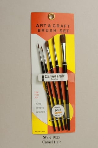 Atlas Lot de 5 brosses en poils de chameau 1 3 5 1/4 1/2 Style 1025