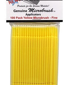 Microbrushes Fine Yellow 100 Pack by Alpha Abrasives ALB 1351