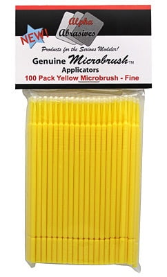 Microbrushes Fine Yellow 100 Pack by Alpha Abrasives ALB 1351