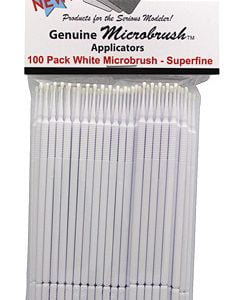 Microbrushes SuperFine White 100 Pack by Alpha Abrasives ALB 1353