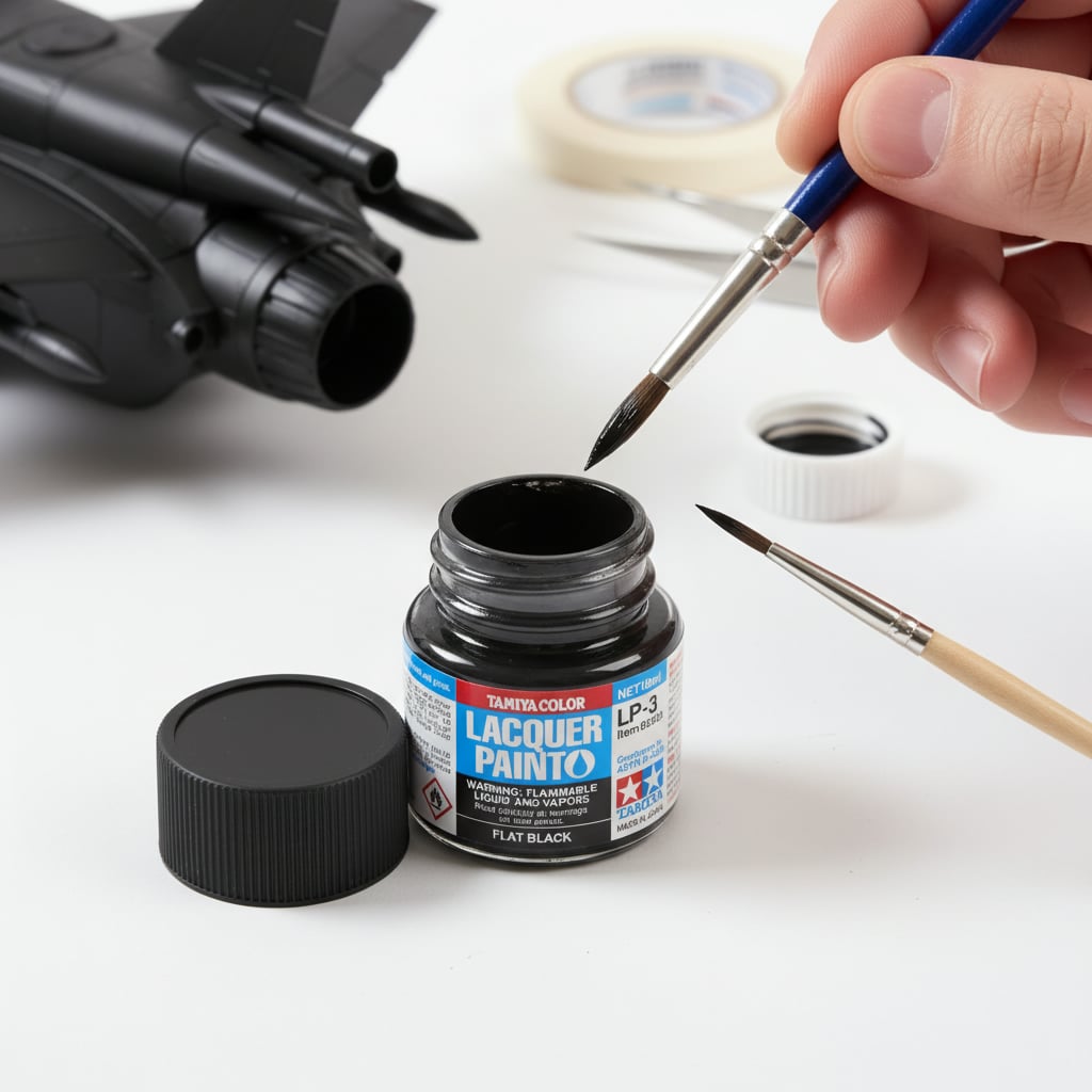 Tamiya Lacquer Paint 82103 LP-3 LP3 Flat Black