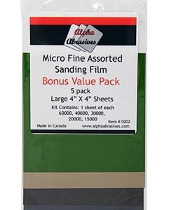 Alpha Abrasives Micro Fine Assorted Sanding Film 202