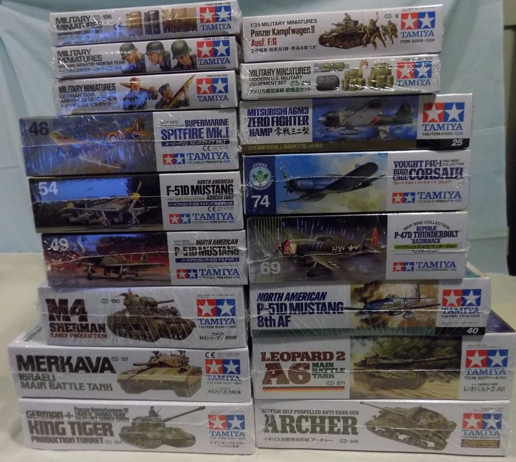 tamiya new and re-stock plastic model kits