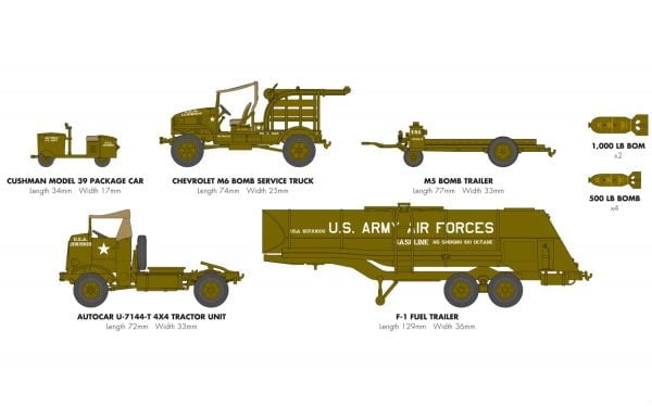 Airfix WWII USAAF 8th Air Force Bomber Resupply Set 1:72 A06304