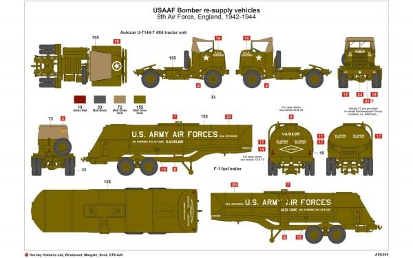 Airfix WWII USAAF 8th Air Force Bomber Resupply Set 1:72 A06304