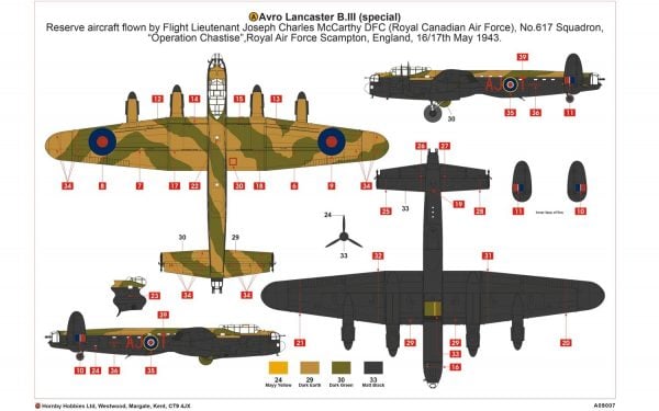 a layout Airfix Avro Lancaster B.III Special The Dambusters 1:72 A09007