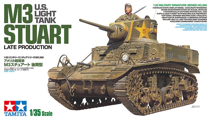 Tamiya US Light Tank M3 Stuart Production tardive 35360