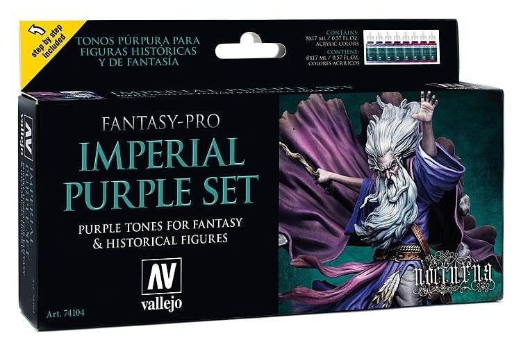 Vallejo Fantasy Pro Imperial Purple Paint Set of 8 74104 • Canada's
