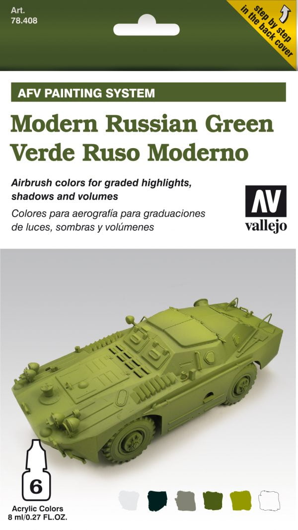 VAL78408 Vallejo Armour Set AFV Modern Russian Green 