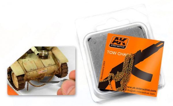 AK Interactive CHAÎNE DE REMORQUAGE ROUILLÉE PETIT AKI 229