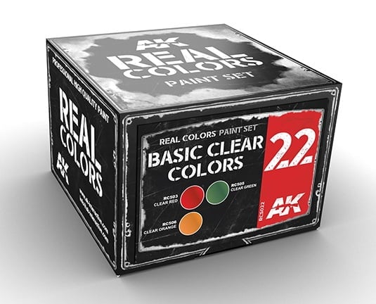 AK Interactive BASIC CLEAR Colors Set RCS022