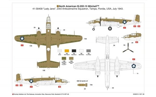 Airfix North American B-25C/D Mitchell 1:72 6015