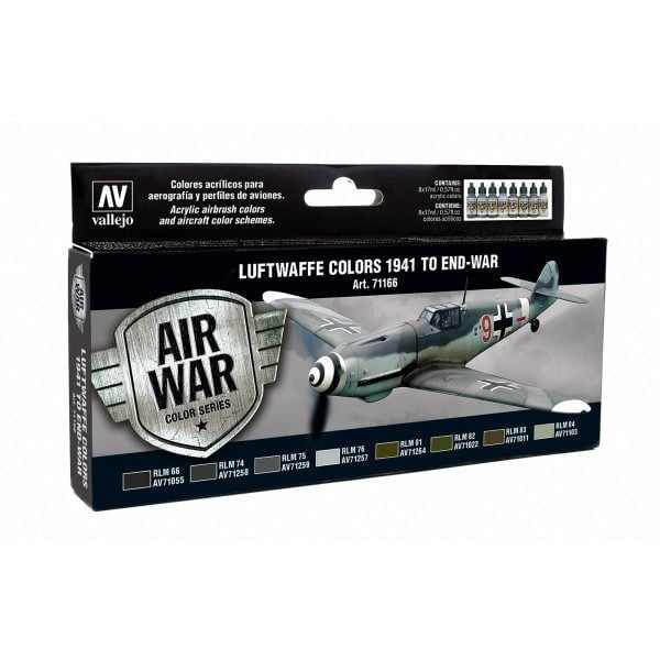 Vallejo Model Air Paint Set Luftwaffe Colours 1941 to End-War 71166