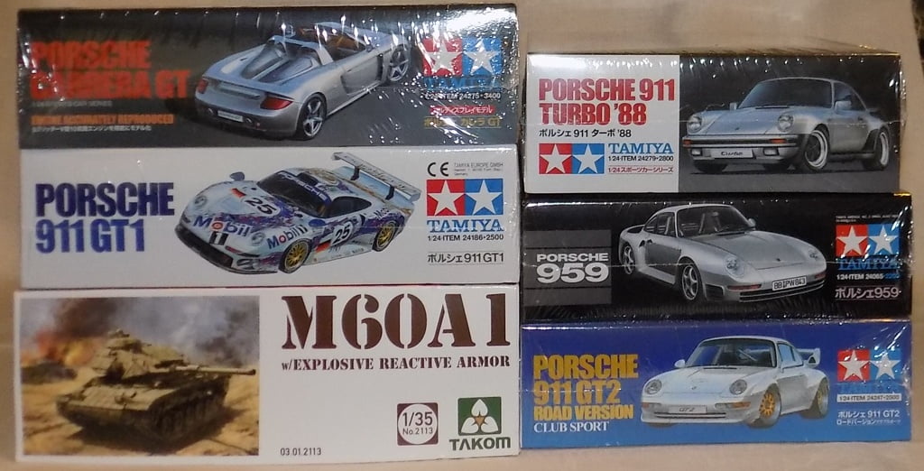 New Takom Kits and Tamiya Porsche Kits at Sunward Hobbies