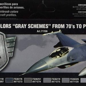 Vallejo USAF Colors Gray Schemes From 70s to Present Lot de 8 peintures VAL 71156
