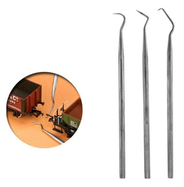 Vallejo Lot de 3 sondes en acier inoxydable T02001