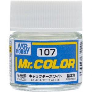 C107 Caractère Blanc semi-brillant