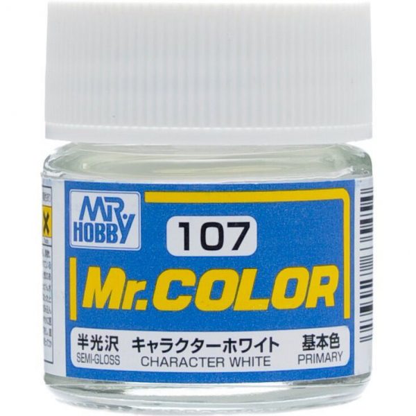 C107 Caractère Blanc semi-brillant