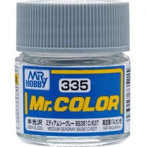 C335 Gris mer moyen BS381C 637 Semi-brillant