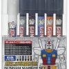 Mr Hobby Gundam Marker Pouring Inking Pen Set 6 Color Set GMS-122