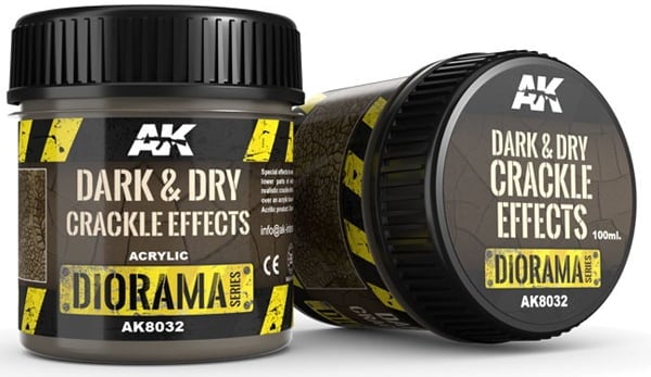 AK Interactive Effets craquelés foncés et secs 100 ml AKI 8032