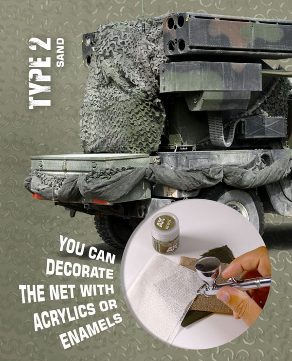 AK Interactive Camouflage Mimetic Filet Marron TYPE 1 AKI 8062