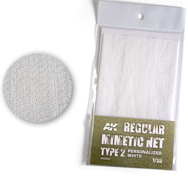 AK Interactive Camouflage Mimetic Filet Blanc TYPE 2 Personnalisé AKI 8063