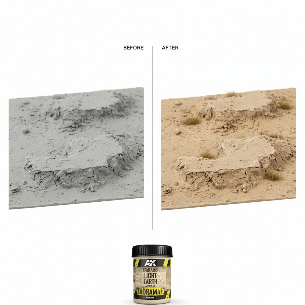 AK Interactive Terrains Light Earth 250ml AKI 8021