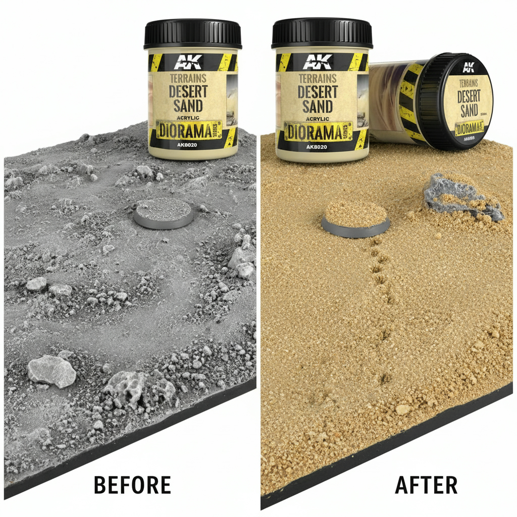 AK Interactive Terrains Desert Sand 250ml AKI 8020