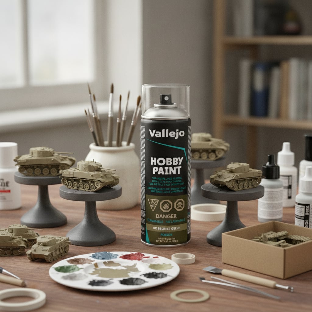 Vallejo Acrylic UK Bronze Green Spray 28004